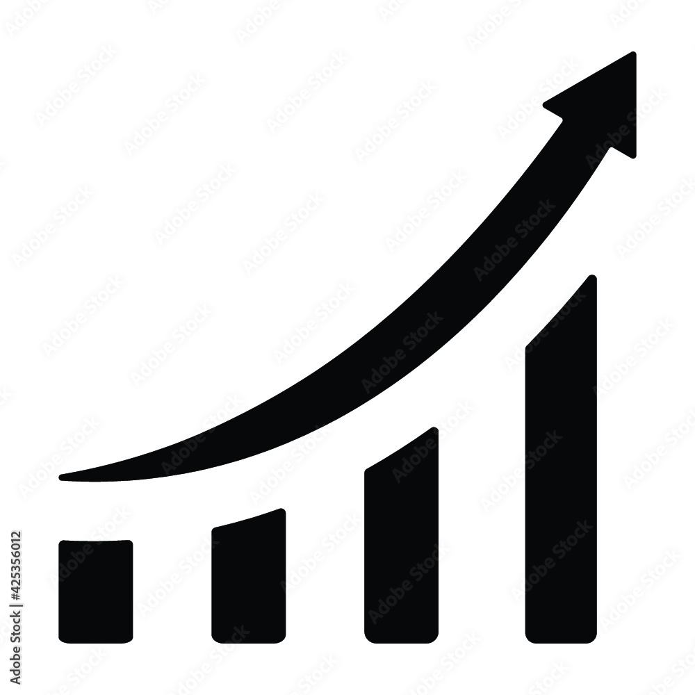 growth market icon design vector growth market icon design vector