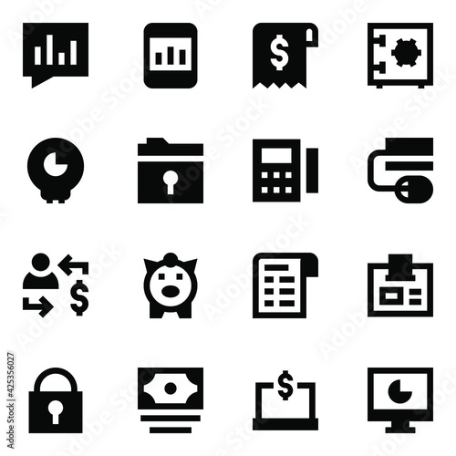 
Pack of Business and Finance Linear Icons 

