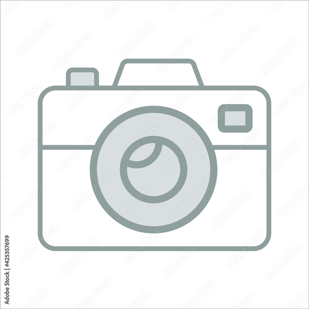camera icon, modern style Christmas and New Year line icon, Isolated winter holiday symbols camera icon, modern style Christmas and New Year line icon, Isolated winter holiday symbols