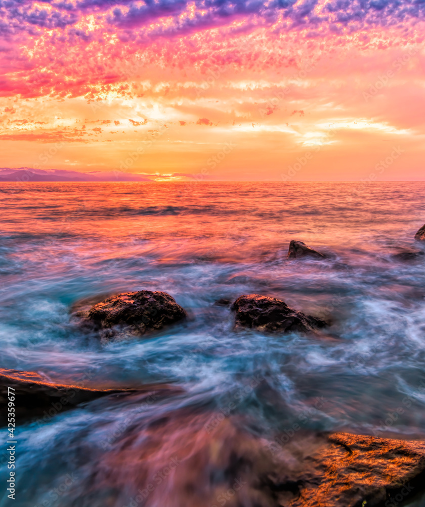 Sunset Ocean Scenic Vertical