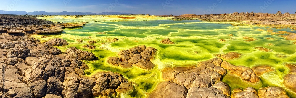 Site volcanique de Dallol au nord de l'Ethiopie