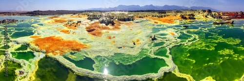 Obraz na płótnie Site volcanique de Dallol au nord de l'Ethiopie w salonie