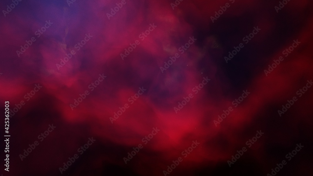 Space background with realistic nebula and shining stars 3d render