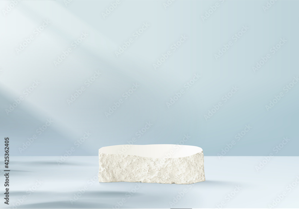 3d background products display podium scene with stone geometric ...