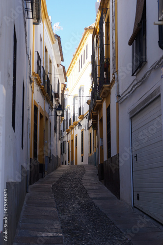 Narrow street in the old town of Cordoba  Spain