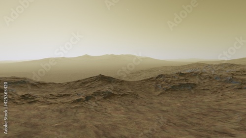 cosmic landscape  realistic exoplanet  abstract cosmic texture 3d render