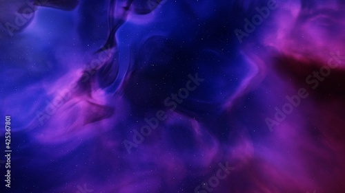 Space background with nebula and stars, nebula in deep space 3d render