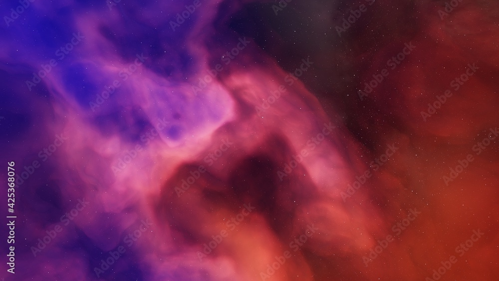 Space background with nebula and stars, nebula in deep space 3d render Space background with nebula and stars, nebula in deep space 3d render