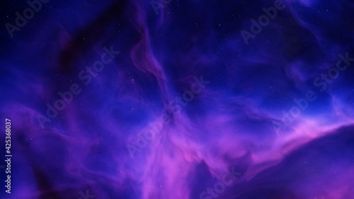 Space background with nebula and stars, nebula in deep space 3d render
