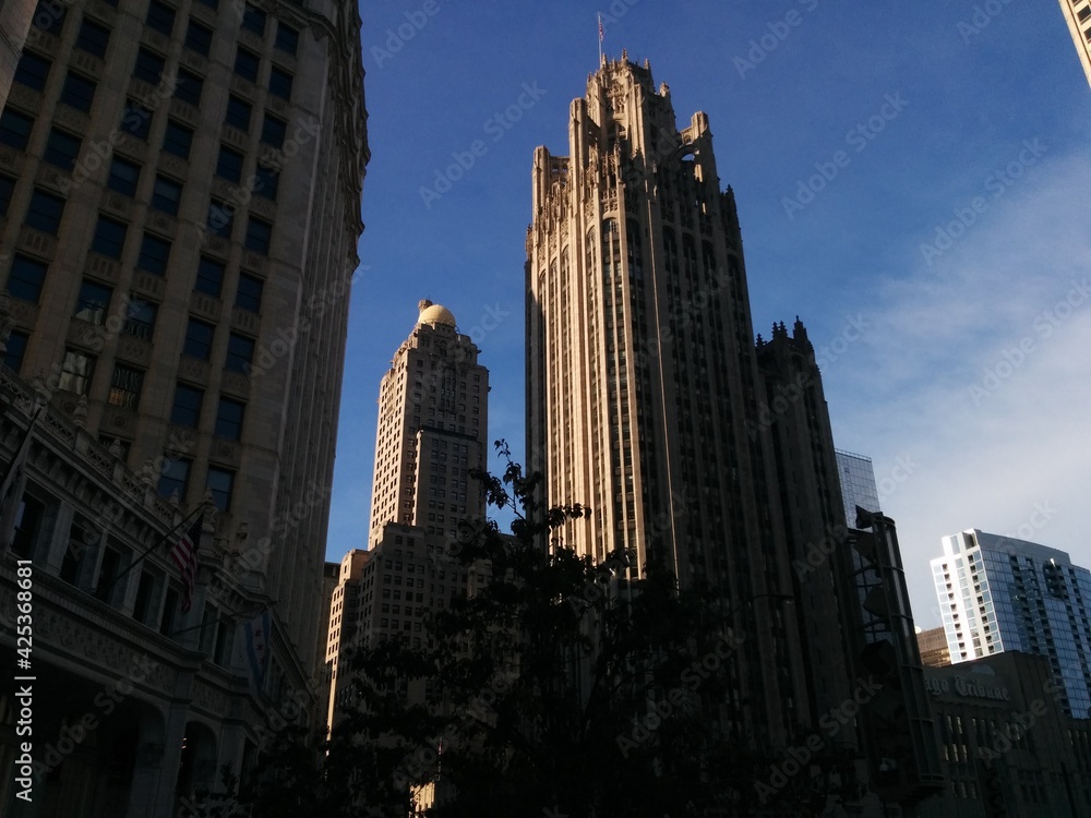 Fototapeta premium Overview of Downtown Chicago, IL - July 2015