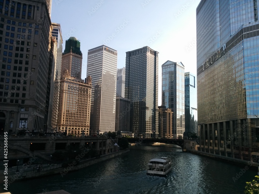 Obraz premium Overview of Downtown Chicago, IL - July 2015