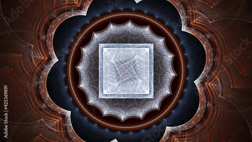 Loop able 4k rotating crystal background with an intricate detailed pattern 