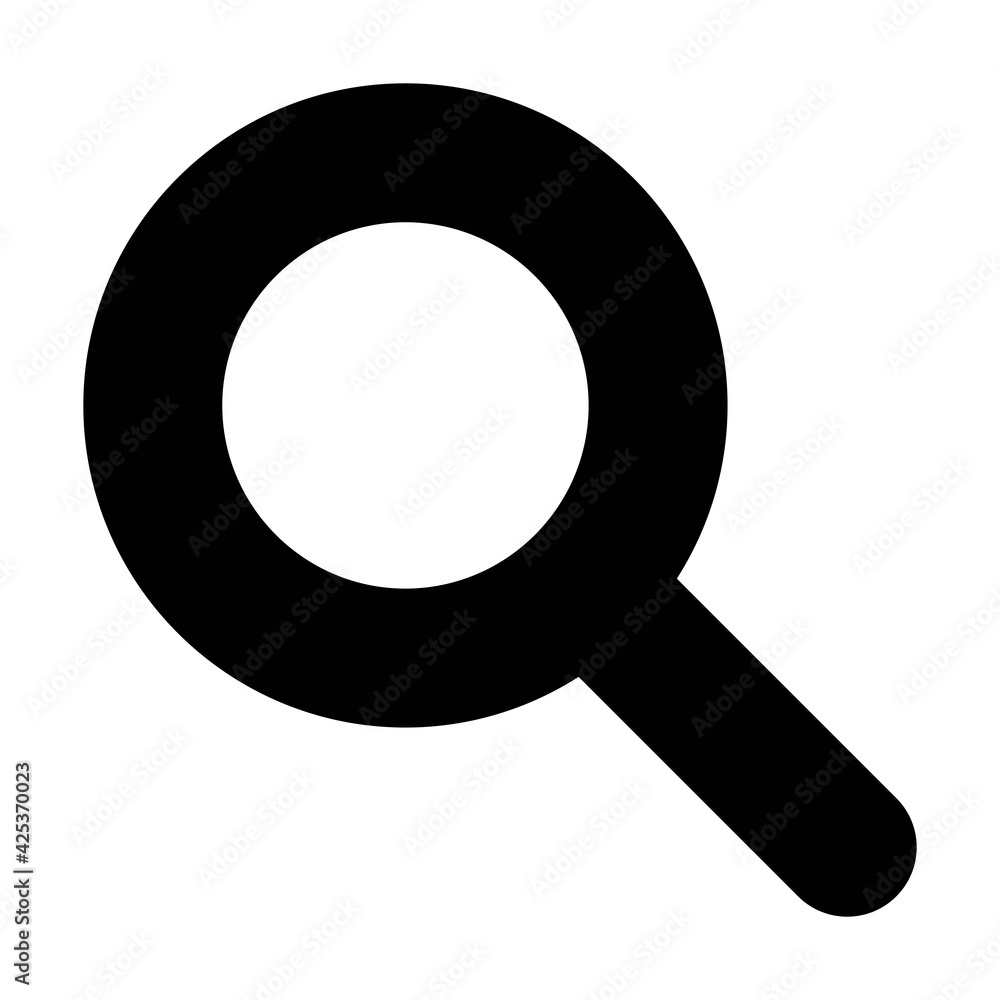 Magnifier icon vector search symbol for user interface in a flat color glyph pictogram illustration Magnifier icon vector search symbol for user interface in a flat color glyph pictogram illustration