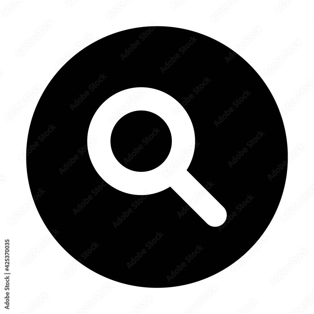 Magnifying glass icon vector search symbol for user interface in a flat color glyph pictogram illustration Magnifying glass icon vector search symbol for user interface in a flat color glyph pictogram illustration