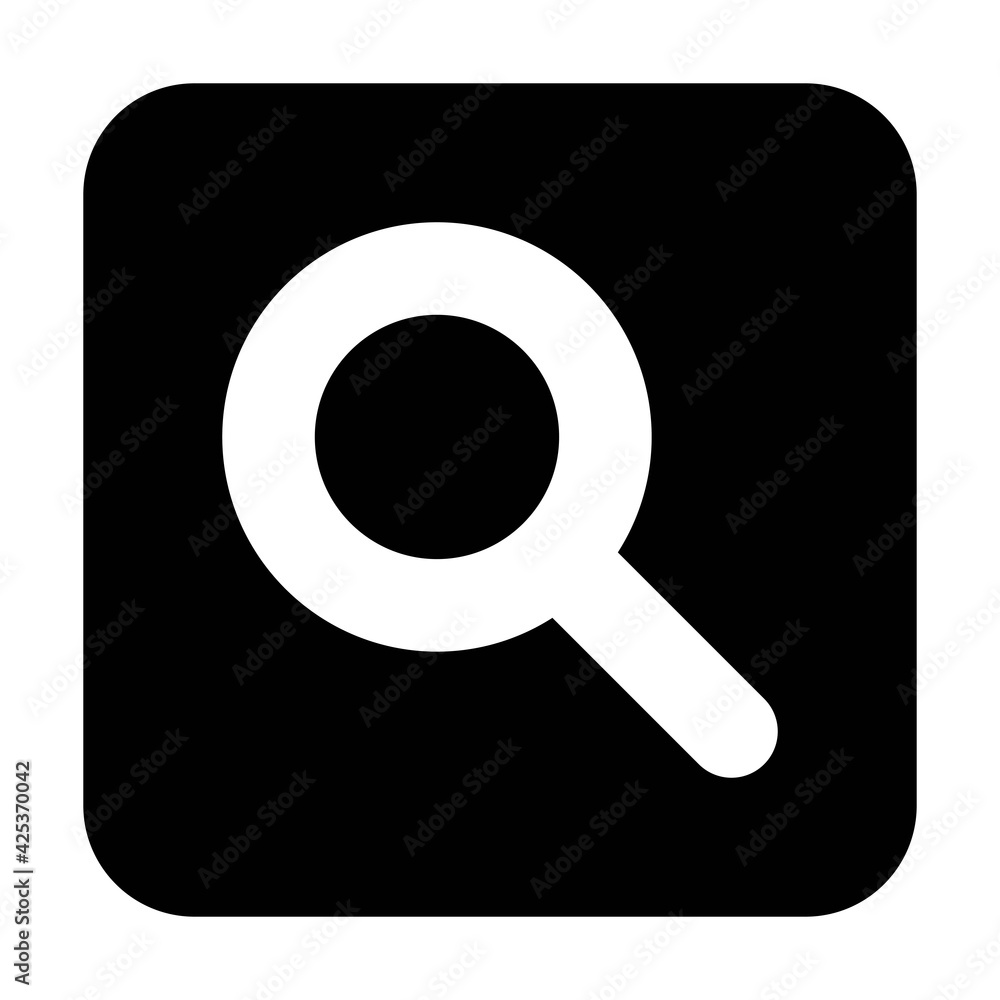 Search icon vector magnifying glass symbol for user interface in a flat color glyph pictogram illustration Search icon vector magnifying glass symbol for user interface in a flat color glyph pictogram illustration