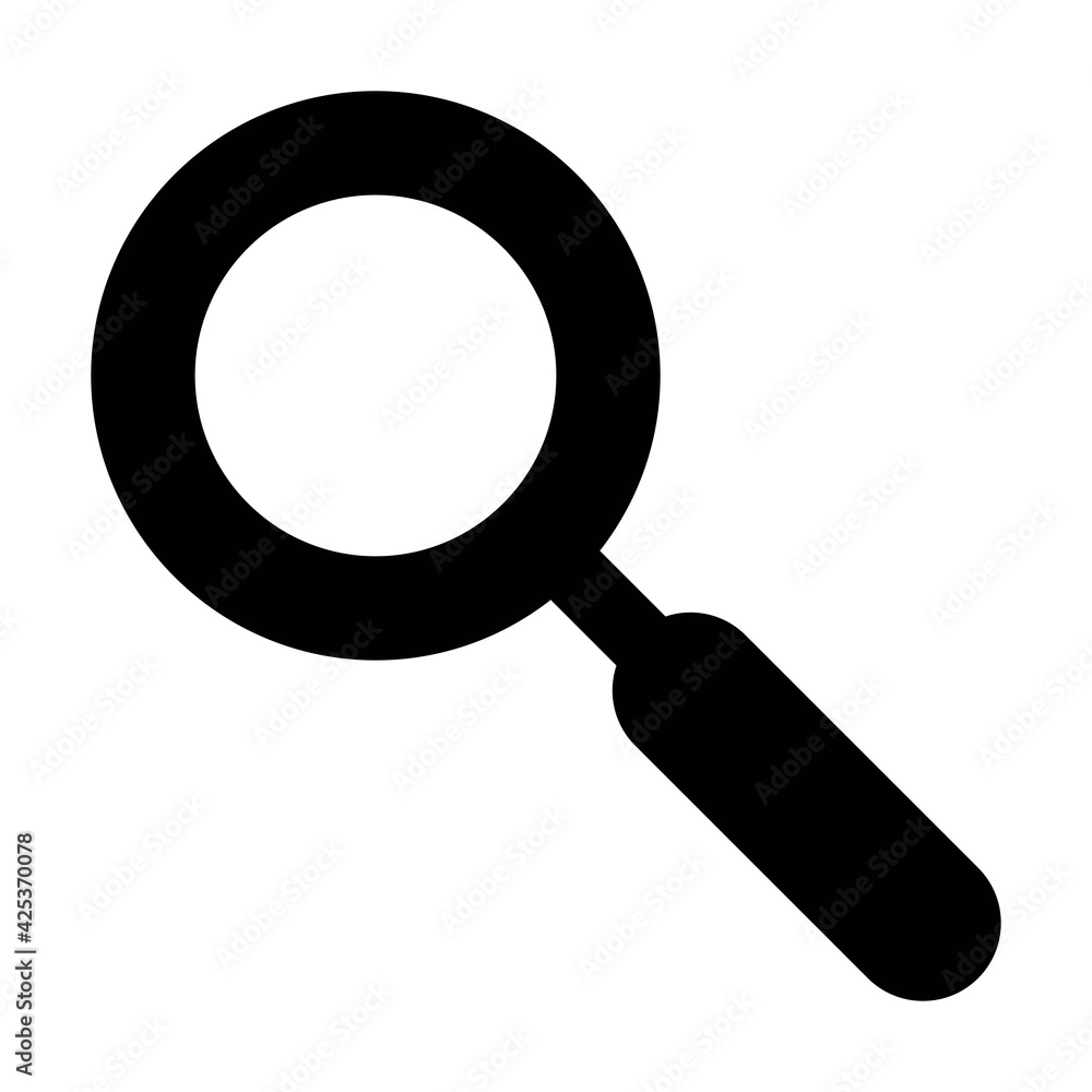Search icon vector magnifying glass symbol for user interface in a flat color glyph pictogram illustration Search icon vector magnifying glass symbol for user interface in a flat color glyph pictogram illustration