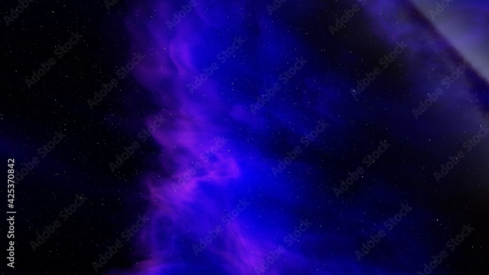 nebula in deep space, abstract colorful background 3d render