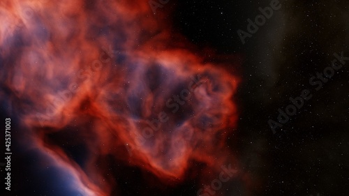 nebula in deep space, abstract colorful background 3d render © ANDREI