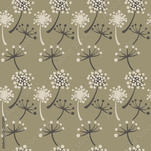 Pollen flower seamless pattern background vector