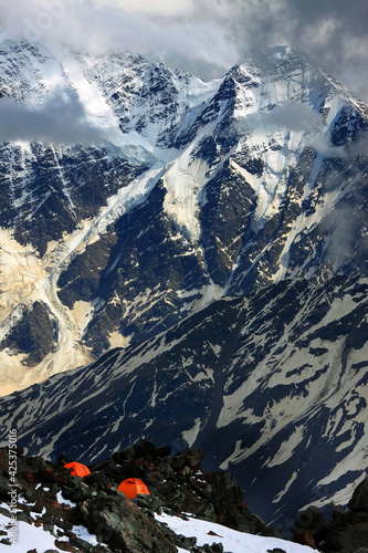 Donguz Orun Peak (4468m), Caucasus Mountains, Kabardiono Blakaria Republic photo