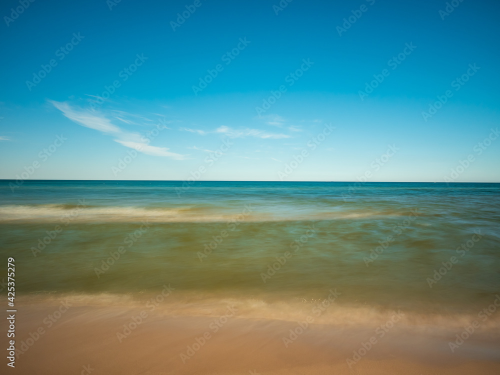 view of the Baltic Sea from the beach of the Hel Peninsula view of the Baltic Sea from the beach of the Hel Peninsula