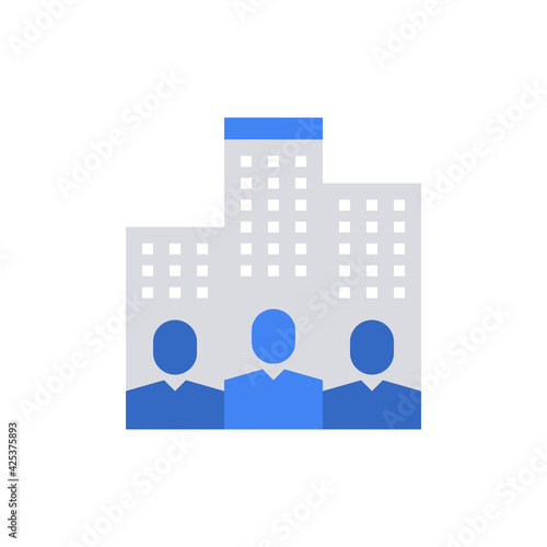 Company People Business Teamwork Icon Vector Illustration