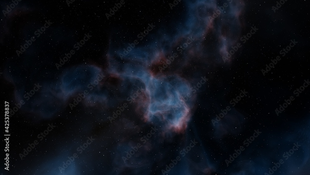 Fototapeta premium nebula gas cloud in deep outer space 3d render