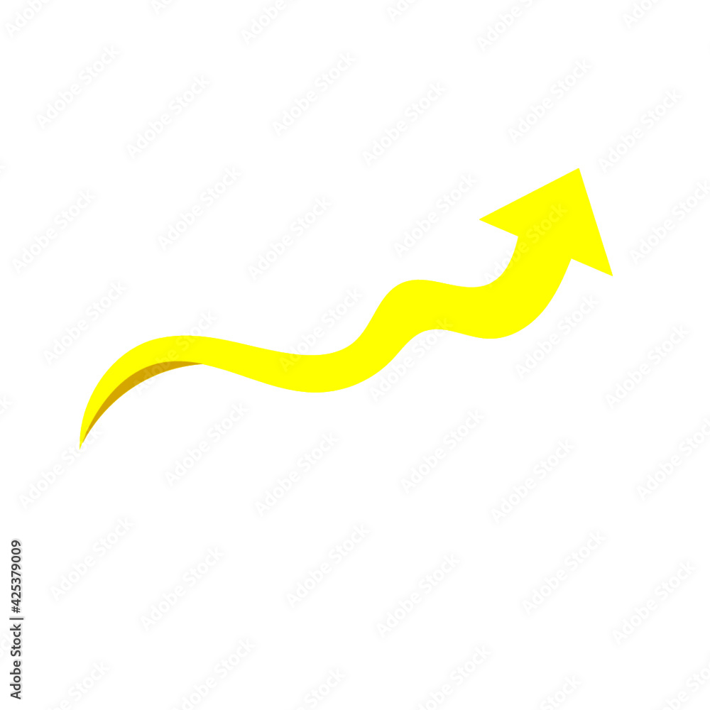 yellow arrows isolated on white yellow arrows isolated on white