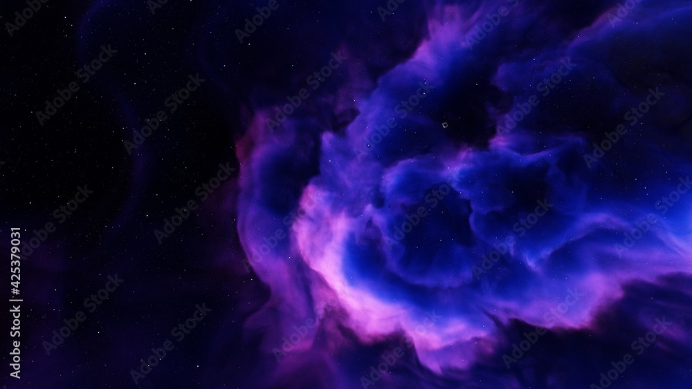 Fototapeta premium nebula gas cloud in deep outer space 3d render