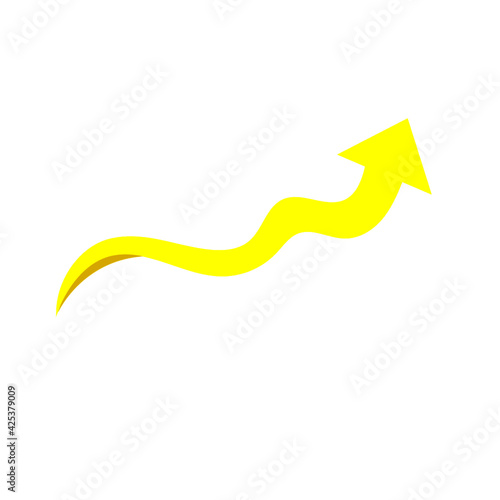 yellow arrows isolated on white