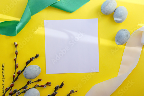 Eater card. Easter background with place for text