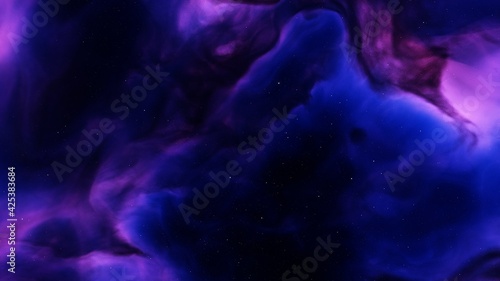 nebula in deep space, magic color galaxy, infinite universe and starry night. 3d render