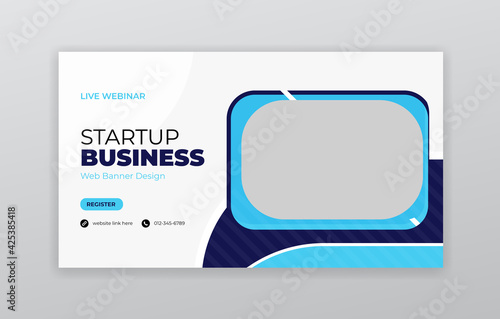 Abstract business YouTube thumbnail and web banner	