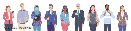 Diverse people,  male and female characters