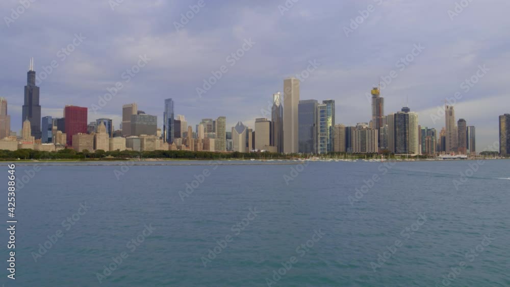 Chicago skyline seen from lake Michigan Chicago skyline seen from lake Michigan