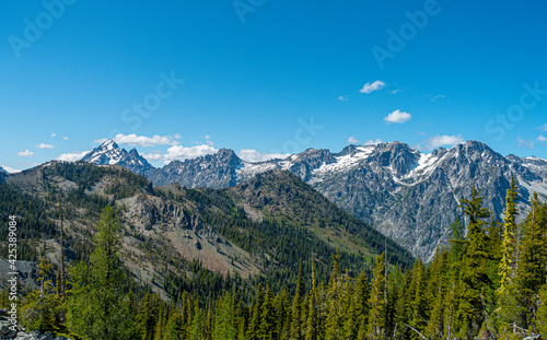 View of Stuart range from Navaho Peak, Washington © Tara