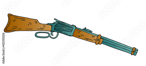 
Cowboy gun isolated vector illustration