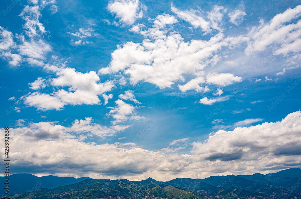 clouds over the mountains