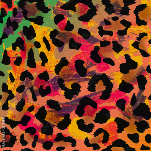 abstract pattern design background made in vibrant colors
