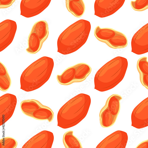 Illustration on theme big pattern identical types peanut
