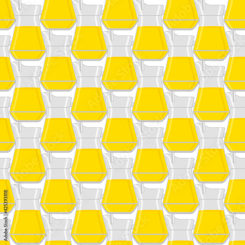 Illustration on theme big colored lemonade in glass jug