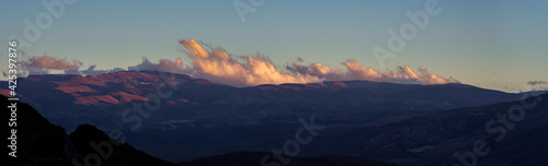 sunset over the mountains, Panorama