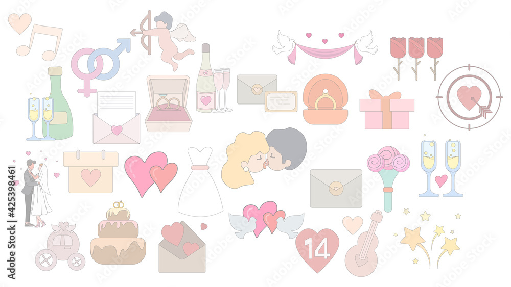 love vector flat background.. love vector flat background. love vector flat background.. love vector flat background.