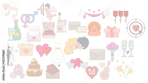love vector flat background.. love vector flat background.