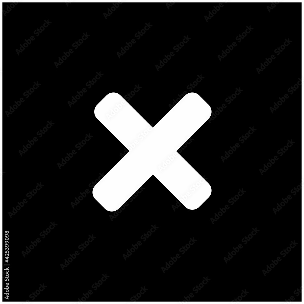 Obraz premium Wrong marks, Cross marks, Rejected, Disapproved, No, False, Not Ok, Wrong Choices, Task Completion, Voting. - vector mark symbols. White outline design. Isolated icon.