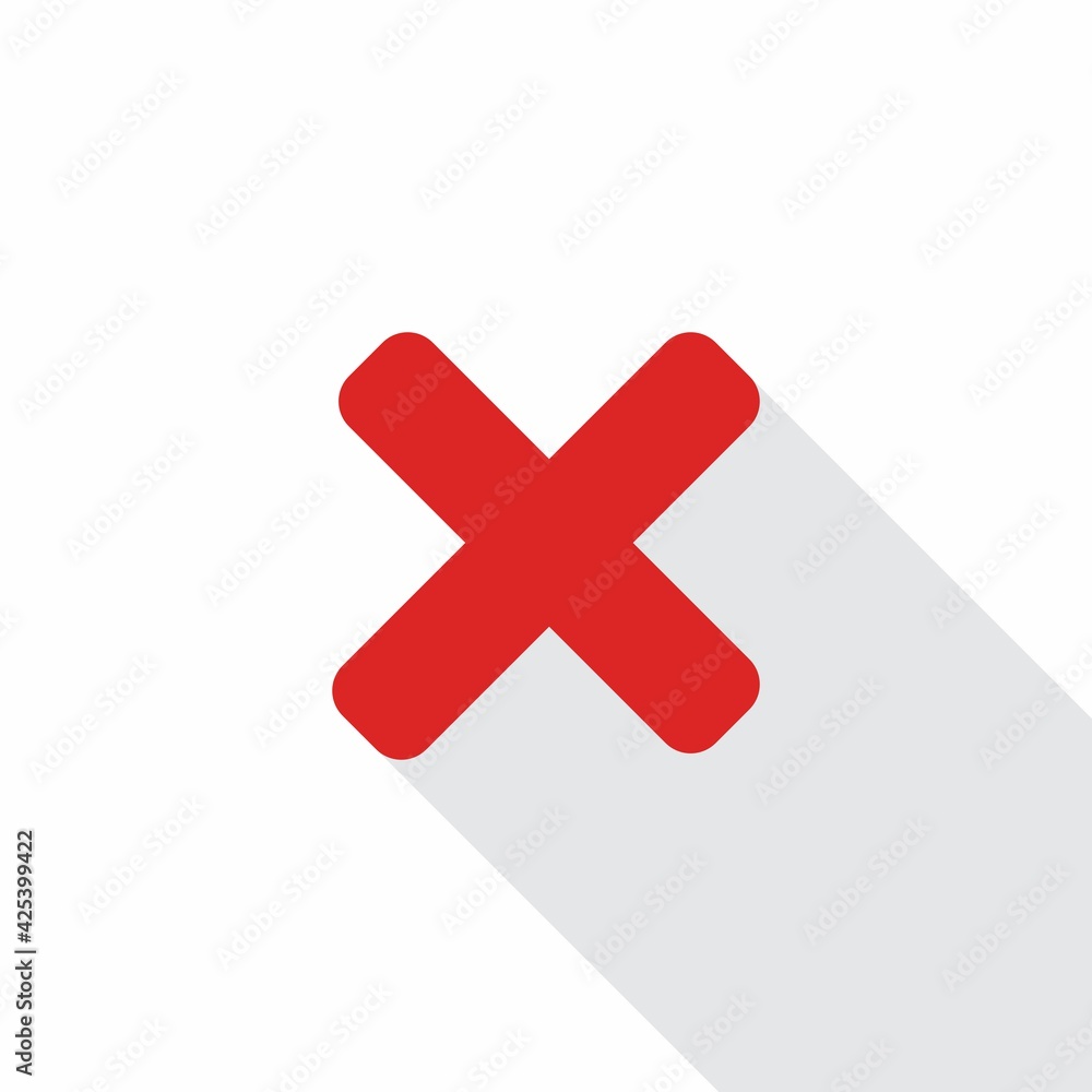 Obraz premium Wrong marks, Cross marks, Rejected, Disapproved, No, False, Not Ok, Wrong Choices, Task Completion, Voting. - vector mark symbols in red. Isolated icon.