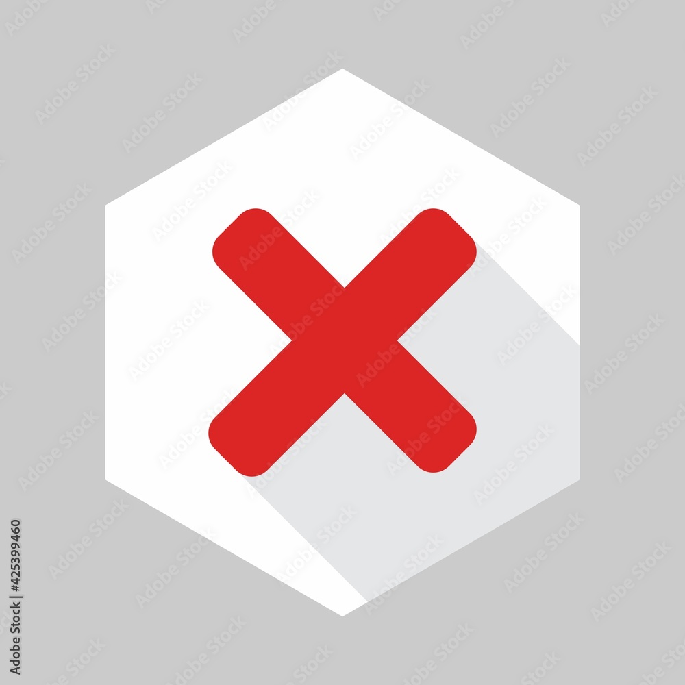 Obraz premium Wrong marks, Cross marks, Rejected, Disapproved, No, False, Not Ok, Wrong Choices, Task Completion, Voting. - vector mark symbols in red. Isolated icon.