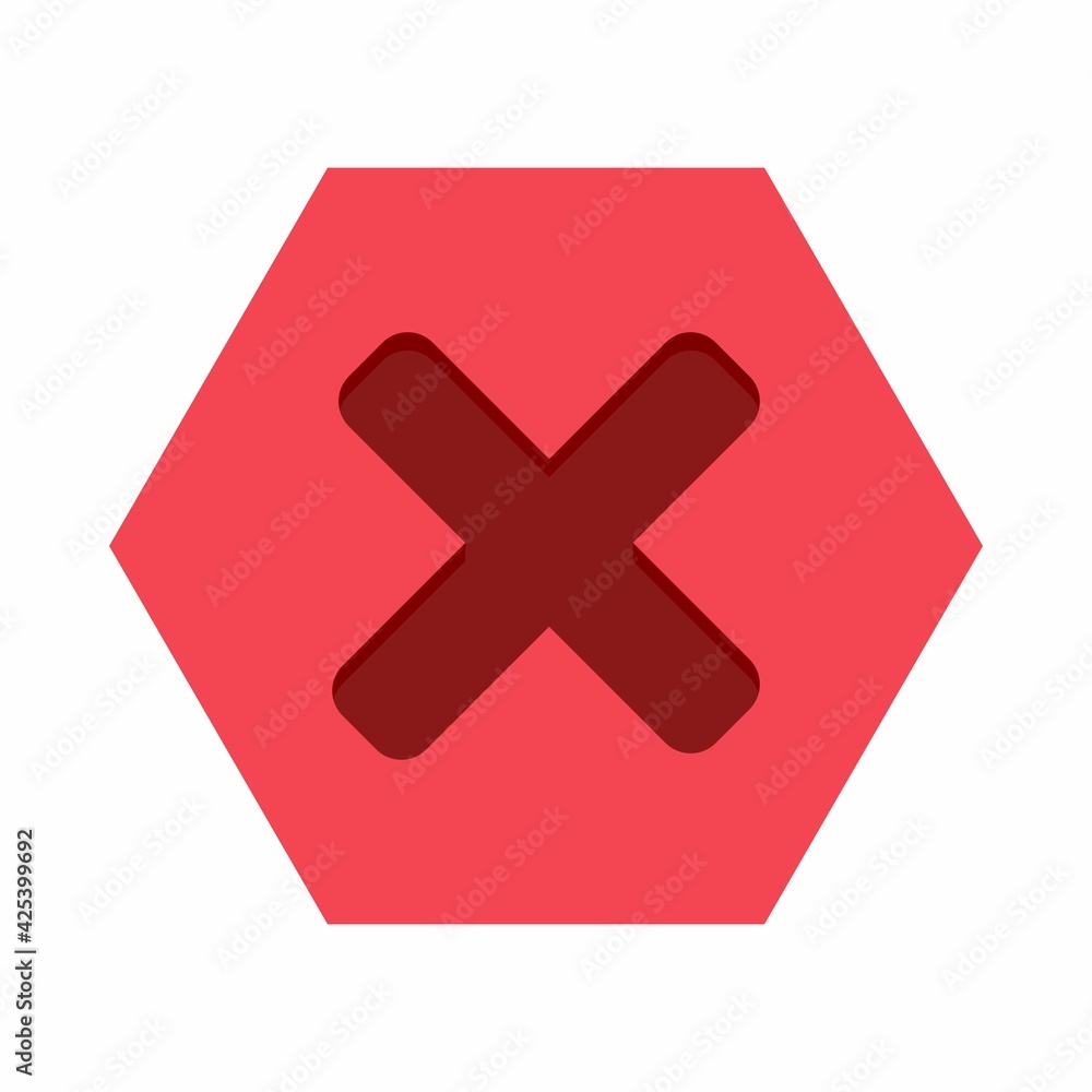 Obraz premium Wrong marks, Cross marks, Rejected, Disapproved, No, False, Not Ok, Wrong Choices, Task Completion, Voting. - vector mark symbols in red. Isolated icon.