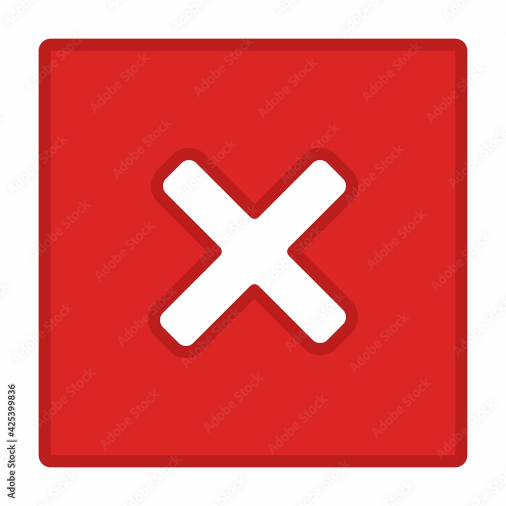 Wrong marks, Cross marks, Rejected, Disapproved, No, False, Not Ok, Wrong Choices, Task Completion, Voting. - vector mark symbols in red. Isolated icon. Wrong marks, Cross marks, Rejected, Disapproved, No, False, Not Ok, Wrong Choices, Task Completion, Voting. - vector mark symbols in red. Isolated icon.