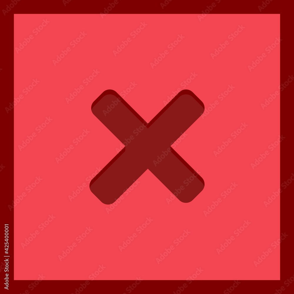 Obraz premium Wrong marks, Cross marks, Rejected, Disapproved, No, False, Not Ok, Wrong Choices, Task Completion, Voting. - vector mark symbols in red. Isolated icon.